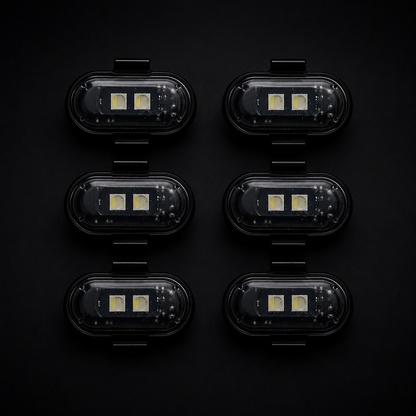 Set 6 LED-uri Auto RGB Wireless – USB-C